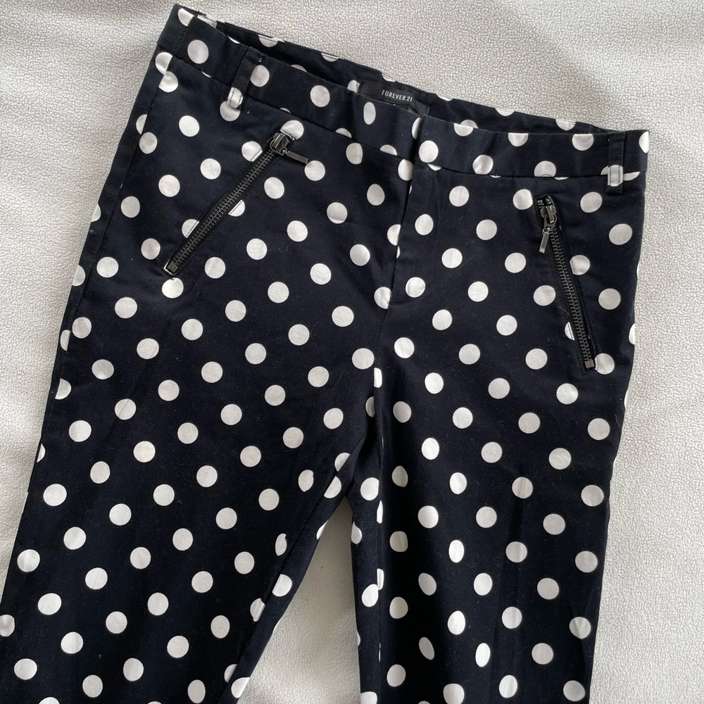 Polka dot skinny pants- size Small